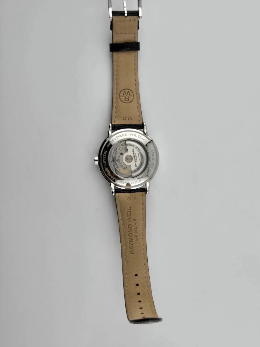 Raymond Weil Maestro Men's BlackLeather Band Watch ($1575 MSRP)